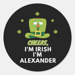 Sticker Rond Je Suis Irlandais Je Suis Alexander
