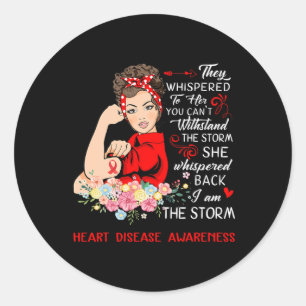 Sticker Rond Je Suis La Conscience Des Maladies Cardiaques Par