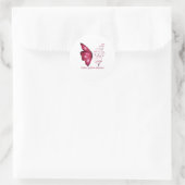 Sticker Rond Je suis la tempête Noonan Syndrome Papillon (Sac)