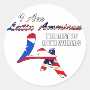 Sticker Rond Je suis latino-américain