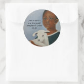 Sticker Rond Je suis l'autocollant Good Shepherd (Sac)