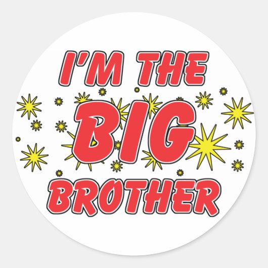 Sticker Rond Je suis le Big Brother (Devant)
