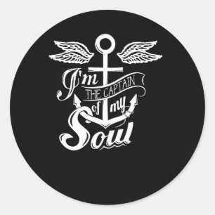 Sticker Rond Je suis le Capitaine de mon âme