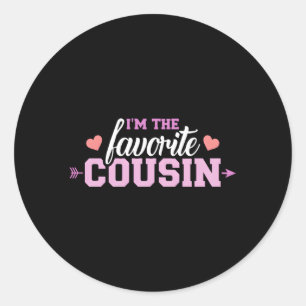 Sticker Rond Je Suis Le Cousin Préféré