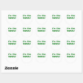 Sticker Rond Je suis le patron (Feuille)