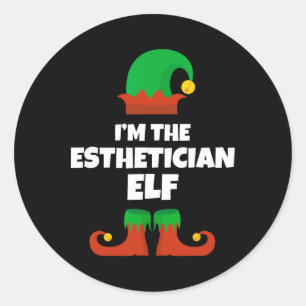 Sticker Rond Je suis le pyjama de Noël de la famille d'esthétic