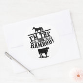 Sticker Rond Je suis le Ramrod 1856 Horse & Cattle (Enveloppe)