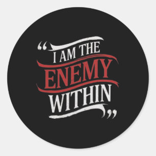 Sticker Rond Je Suis L'Ennemi De Kamala Harris Contre Trump 202