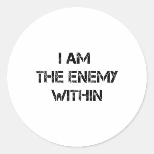 Sticker Rond Je Suis L'Ennemi De Kamala Harris Donald Trump 2