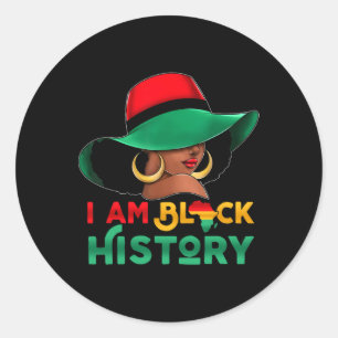 Sticker Rond Je suis les femmes du Mois de l'histoire des Noirs