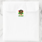 Sticker Rond Je suis l'histoire noire Histoire noire Afro-Améri (Sac)