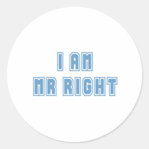 Sticker Rond Je suis M. Right