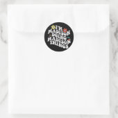 Sticker Rond Je suis Madison en train de faire Madison Things F (Sac)