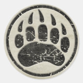 Sticker Rond Je suis MAMA GRIZZLY (Devant)