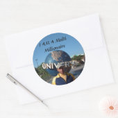 Sticker Rond JE SUIS Millionnaire (Enveloppe)