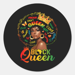 Sticker Rond Je Suis Mois De L'Histoire Des Noirs Femme Fille A