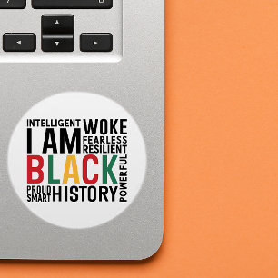 Sticker Rond Je suis Noir