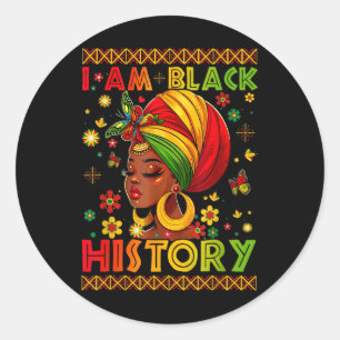 Sticker Rond Je Suis Noir Histoire Junet1 African American Bla