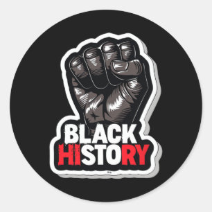 Sticker Rond Je Suis Noir Histoire Mois African Pride Black Poi