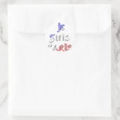 Sticker Rond Je Suis Paris Art Print (Sac)