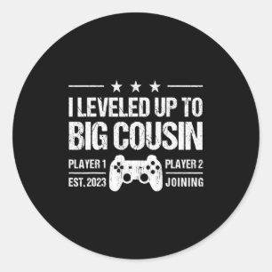 Sticker Rond Je suis passé au grand cousin Est 2023 Nouveau Cou