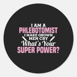 Sticker Rond Je Suis Phlebotomiste Phlebotomique