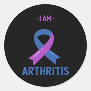 Sticker Rond Je Suis Plus Forte Que L'Avocat De L'Arthrite Rhum