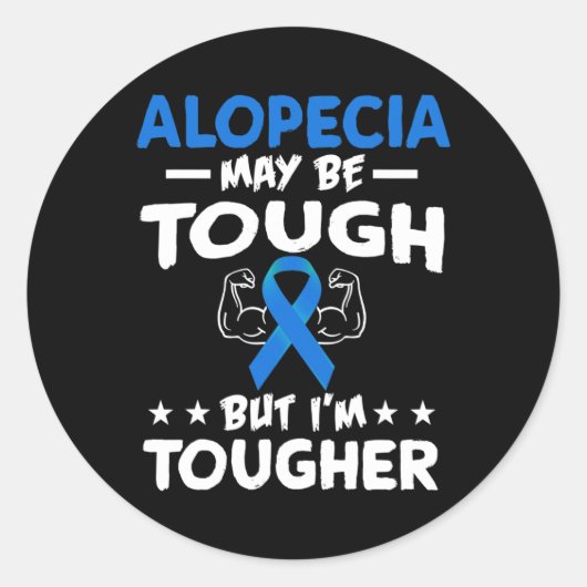 STICKER ROND JE SUIS PLUS TOUCHANT QU'ALOPECIA T SHIRT (Devant)