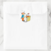 Sticker Rond Je suis poulet (Sac)