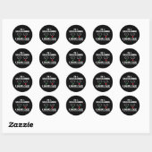 Sticker Rond Je suis programmeur (Feuille)