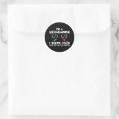 Sticker Rond Je suis programmeur (Sac)