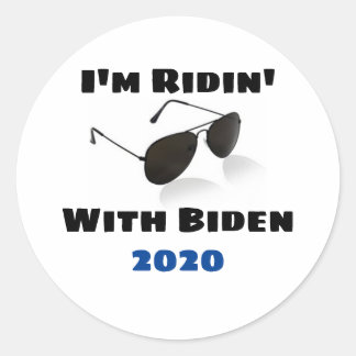 Sticker Rond Je suis Ridin' With Biden en 2020
