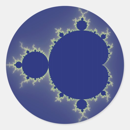 Sticker Rond Je Suis Si Bleu - Fractal (Devant)