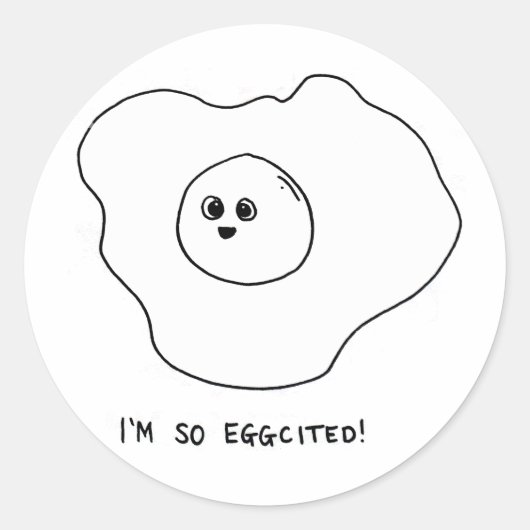 Sticker Rond Je suis si émue (Devant)