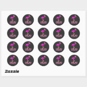STICKER ROND JE SUIS SI FANCY FLAMANT ROSE (Feuille)