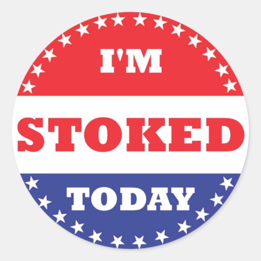 Sticker Rond Je suis stocké aujourd'hui (Devant)