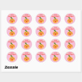 STICKER ROND JE SUIS TELLEMENT GRAPEFRUIT (Feuille)