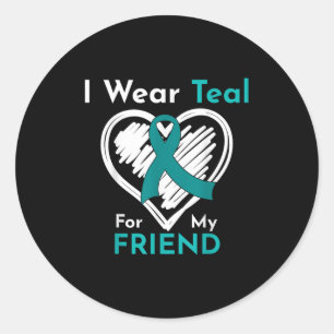 Sticker Rond Je Suis Turquoise Pour Mon Ami Sensibilisation Au