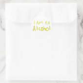 Sticker Rond Je suis un alcool (Sac)