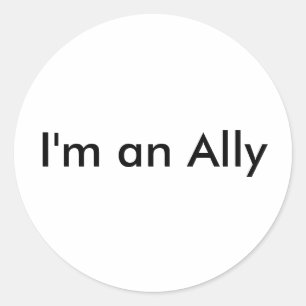 Sticker Rond Je suis un allié