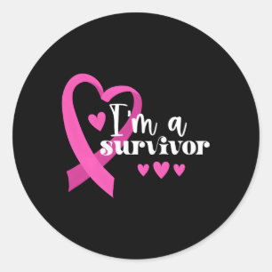 Sticker Rond Je Suis Un Cancer Du Sein Survivant