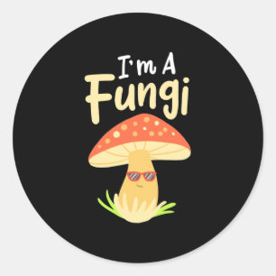 Sticker Rond Je Suis Un Champignons