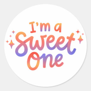 Sticker Rond Je suis un chevalier d'anniversaire Sweet One Past
