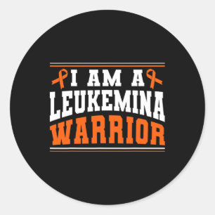 Sticker Rond Je Suis Un Guerrier De Leucémie Cancer Du Sang Sur