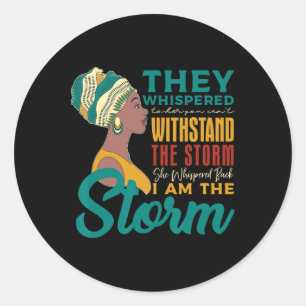 Sticker Rond Je Suis Un Historique Africain Noir À La Tempête