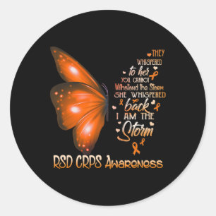 Sticker Rond Je Suis Un Papillon De Sensibilisation Aux Crps Rs