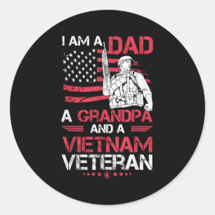 Sticker Rond Je Suis Un Père Un Grand-Père Et Un Vétérinaire Du