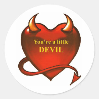 Sticker Rond Je suis un petit diable