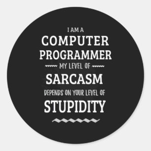 Sticker Rond Je Suis Un Programmeur Informatique