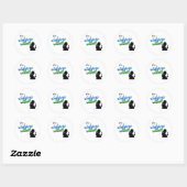 Sticker Rond Je suis un Salesforce Sleuth (Feuille)